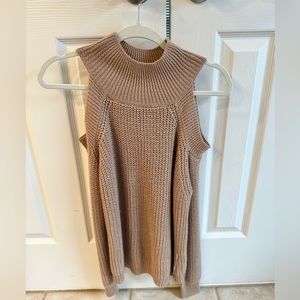Tan Boutique Open Shoulder Sweater. Size Medium